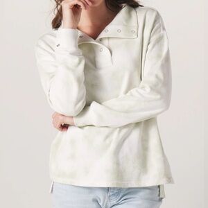 ***SOLD*** The Normal Brand Cole Terry Snap Pullover - Sage Tie-dye